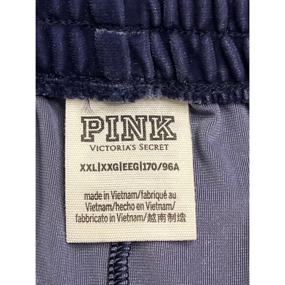 Pink Victoria’s Secret wide leg velvet pull on blue purple pants, size XXL - Picture 3 of 13
